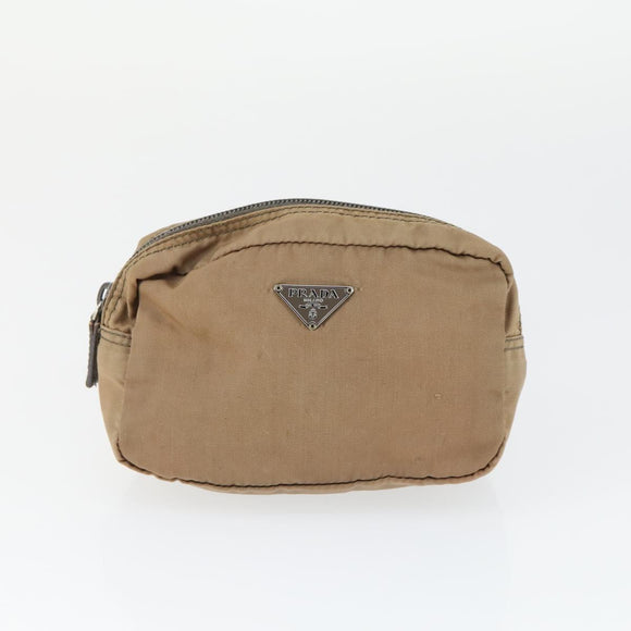 PRADA Sports Pouch Nylon 6 Set Brown Black Light blue Auth 165132