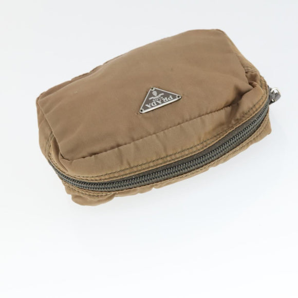 PRADA Sports Pouch Nylon 6 Set Brown Black Light blue Auth 165132