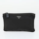 PRADA Sports Pouch Nylon 6 Set Brown Black Light blue Auth 165132-27