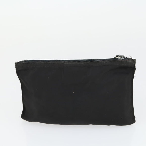 PRADA Sports Pouch Nylon 6 Set Brown Black Light blue Auth 165132