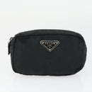 PRADA Sports Pouch Nylon 6 Set Brown Black Light blue Auth 165132-7