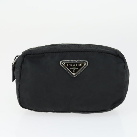 PRADA Sports Pouch Nylon 6 Set Brown Black Light blue Auth 165132