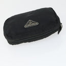PRADA Sports Pouch Nylon 6 Set Brown Black Light blue Auth 165132-9