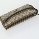 GUCCI GG Plus Supreme Clutch Bag PVC Leather 2 Set Beige Auth 165135-12