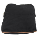 HERMES Bolide Pouch GM Canvas Black Gold Auth 165136-1