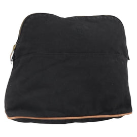 HERMES Bolide Pouch GM Canvas Black Gold Auth 165136