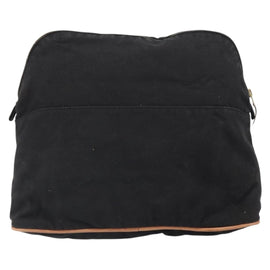 HERMES Bolide Pouch GM Canvas Black Gold Auth 165136 - 0