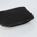 HERMES Bolide Pouch GM Canvas Black Gold Auth 165136-5