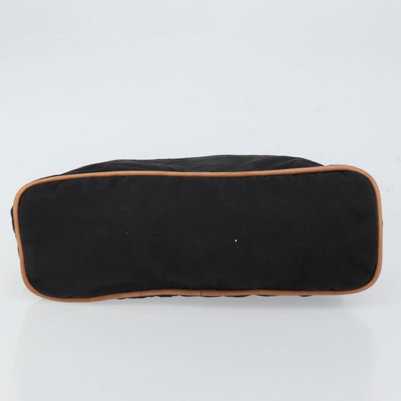HERMES Bolide Pouch GM Canvas Black Gold Auth 165136