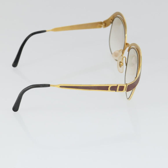 Christian Dior Celine Balenciaga Glasses metal 4 Set Brown Gold Auth 165141