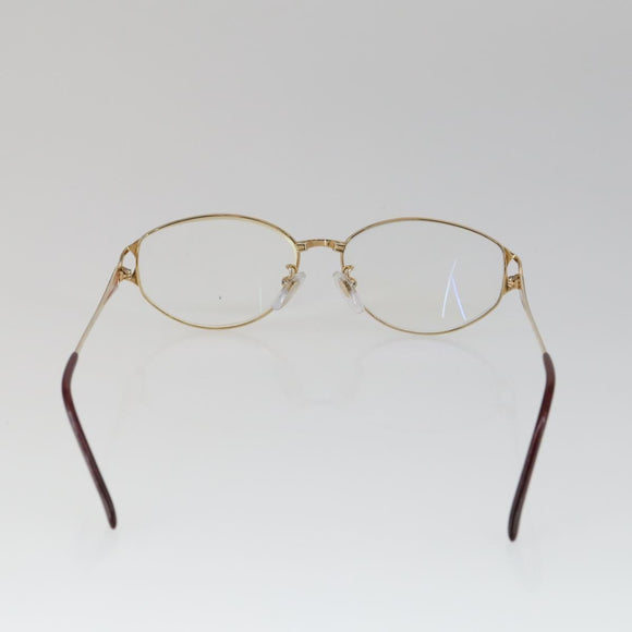 SAINT LAURENT Glasses plastic 4 Set Black Gold Auth 165142