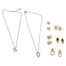 Christian Dior Necklace metal 7 Set Gold Auth 165144-1