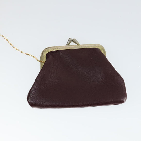 CARTIER Dior Shoulder Bag Leather 3 Set Bordeaux Auth 165146