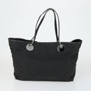 GUCCI GG Canvas Shoulder Bag Nylon Leather 4 Set Black Beige Auth 165149-2
