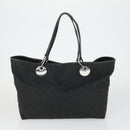 GUCCI GG Canvas Shoulder Bag Nylon Leather 4 Set Black Beige Auth 165149-3