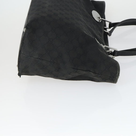 GUCCI GG Canvas Shoulder Bag Nylon Leather 4 Set Black Beige Auth 165149