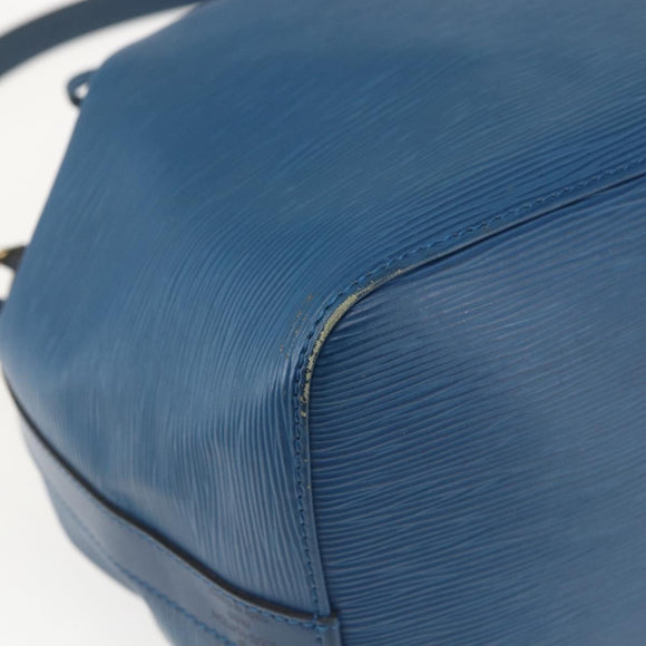 LOUIS VUITTON Epi Petit Noe Schultertasche Blau M44105 LV Auth 165161