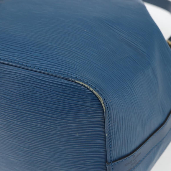 LOUIS VUITTON Epi Petit Noe Schultertasche Blau M44105 LV Auth 165161