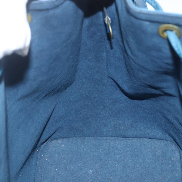 LOUIS VUITTON Epi Petit Noe Schultertasche Blau M44105 LV Auth 165161