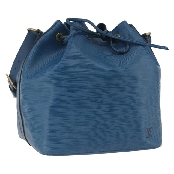 LOUIS VUITTON Epi Petit Noe Schultertasche Blau M44105 LV Auth 165161