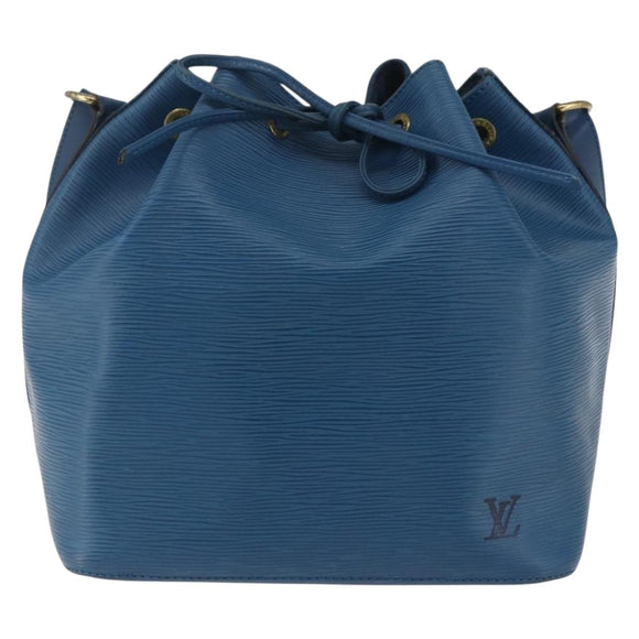LOUIS VUITTON Epi Petit Noe Schultertasche Blau M44105 LV Auth 165161
