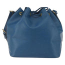 LOUIS VUITTON Epi Petit Noe Schultertasche Blau M44105 LV Auth 165161-2