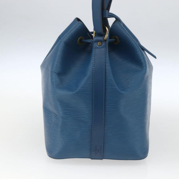 LOUIS VUITTON Epi Petit Noe Schultertasche Blau M44105 LV Auth 165161