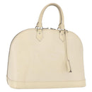 LOUIS VUITTON Epi Alma GM Hand Bag White Yvoire M4032J LV Auth 165162-1