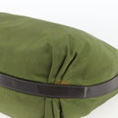 PRADA Shoulder Bag Nylon Leather Khaki Gold Auth 165173-9