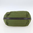 PRADA Shoulder Bag Nylon Leather Khaki Gold Auth 165173-5