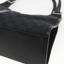 GUCCI GG Canvas Jackie Shoulder Bag Black Silver 01719 Auth 165174V-16
