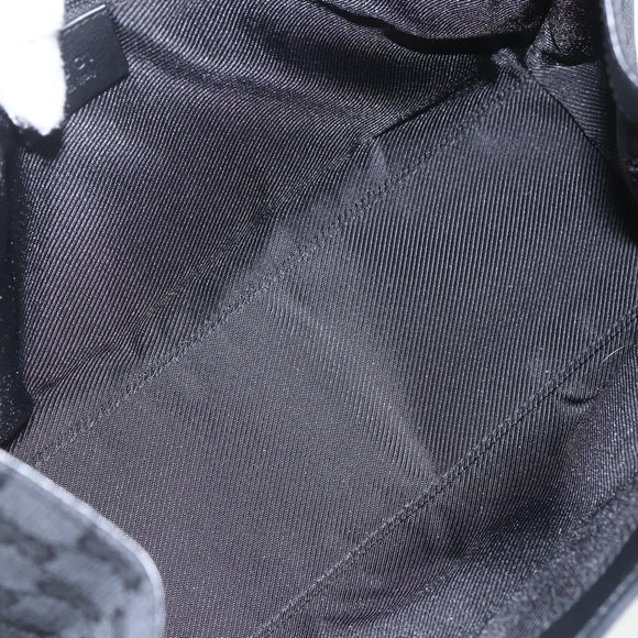 GUCCI GG Canvas Jackie Shoulder Bag Black Silver 01719 Auth 165174V