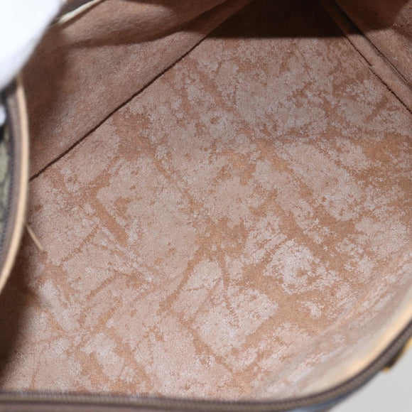 GUCCI GG Supreme Web Sherry Line Boston Bag PVC Beige Gold 39 02 007 Auth 165177