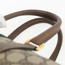GUCCI GG Supreme Web Sherry Line Boston Bag PVC Beige Gold 39 02 007 Auth 165177-8