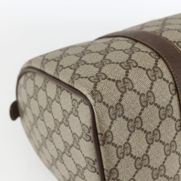 GUCCI GG Supreme Web Sherry Line Bag PVC Beige Gold 40 02 007 Auth 165178