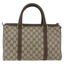 GUCCI GG Supreme Web Sherry Line Bag PVC Beige Gold 40 02 007 Auth 165178-3