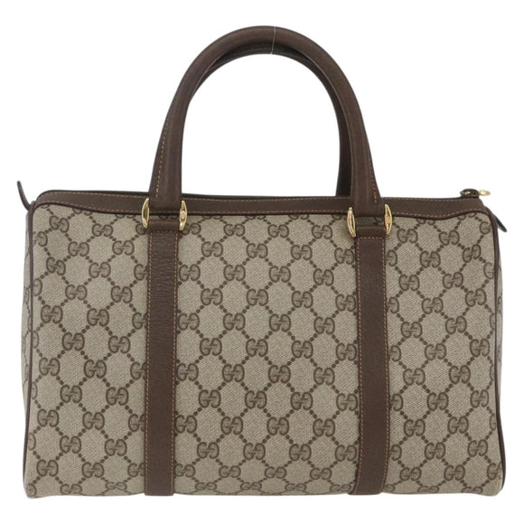 GUCCI GG Supreme Web Sherry Line Bag PVC Beige Gold 40 02 007 Auth 165178
