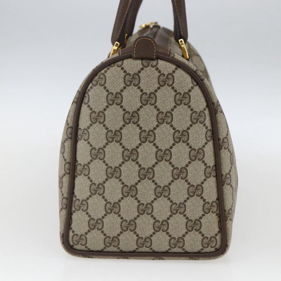 GUCCI GG Supreme Web Sherry Line Bag PVC Beige Gold 40 02 007 Auth 165178