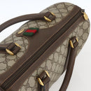 GUCCI GG Supreme Web Sherry Line Bag PVC Beige Gold 40 02 007 Auth 165178-6