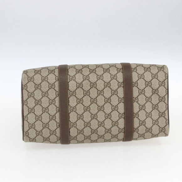 GUCCI GG Supreme Web Sherry Line Bag PVC Beige Gold 40 02 007 Auth 165178