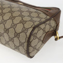 GUCCI GG Supreme Web Sherry Line Bag PVC Beige Gold 56 02 088 Auth 165182-14