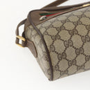 GUCCI GG Supreme Web Sherry Line Bag PVC Beige Gold 56 02 088 Auth 165182-15