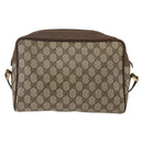 GUCCI GG Supreme Web Sherry Line Bag PVC Beige Gold 56 02 088 Auth 165182-2