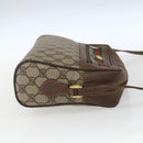 GUCCI GG Supreme Web Sherry Line Bag PVC Beige Gold 56 02 088 Auth 165182-4