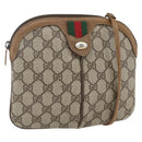 GUCCI GG Supreme Web Sherry Line Bag PVC Beige Gold 98 02 047 Auth 165184-1