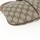 GUCCI GG Supreme Web Sherry Line Bag PVC Beige Gold 98 02 047 Auth 165184-15