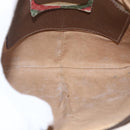 GUCCI GG Supreme Web Sherry Line Bag PVC Beige Gold 98 02 047 Auth 165184-10