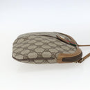 GUCCI GG Supreme Web Sherry Line Bag PVC Beige Gold 98 02 047 Auth 165184-4