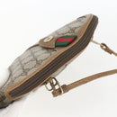 GUCCI GG Supreme Web Sherry Line Bag PVC Beige Gold 98 02 047 Auth 165184-6