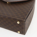 CELINE Macadam Canvas Hand Bag PVC Leather Brown Gold Auth 165186-9